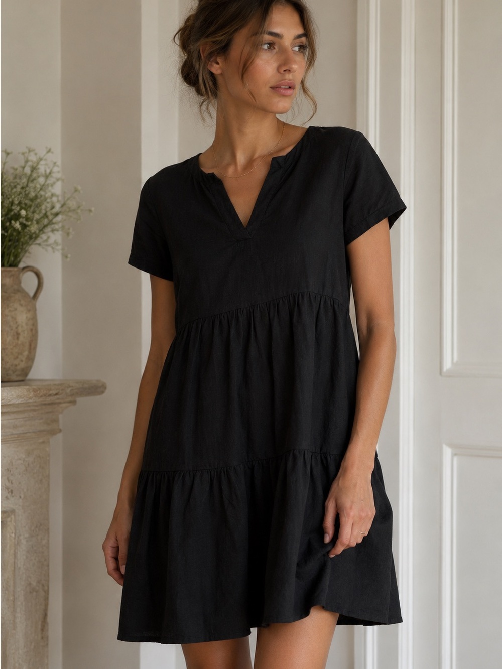 Linen babydoll dress by Jules & Leopold